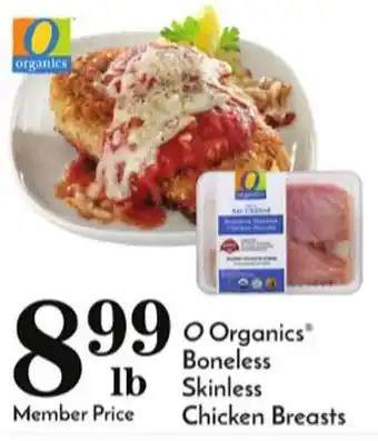 Pavilions O organics boneless skinless chicken breasts offer