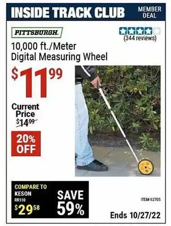 Harbor Freight Tools Pittsburgh meter digital measuring wheel offer