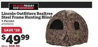 Rural King Lincoln outfitters realtree steel frame hunting blind offer