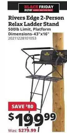 Rural King Rivers edge 2-person relax ladder stand offer