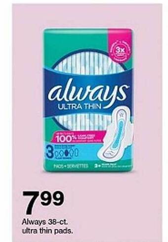 Target Always ultra thin pads offer
