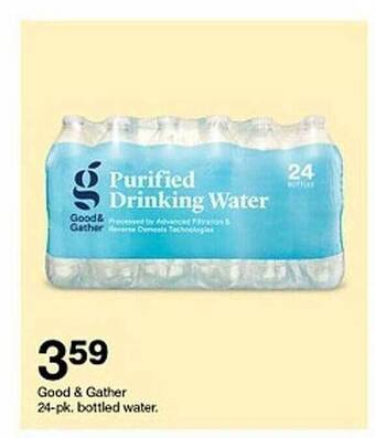 Target Good & gather bottled water offer