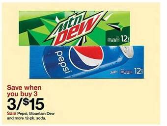 Target Pepsi, moutain dew and more soda offer
