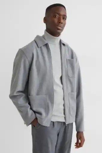 H&M Regular fit felted shirt jacket offer