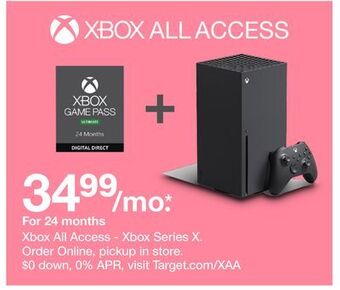 Target Xbox all access - xbox series x offer