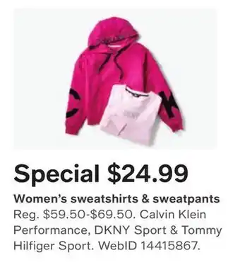 Macy's Women's sweatshirts & sweatpants offer