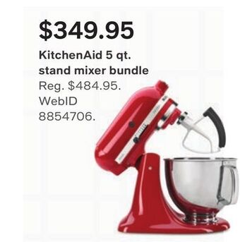 Kitchenaid artisan series 5-quart tilt-head stand mixer with flex edge beater bundle set ksm150fe