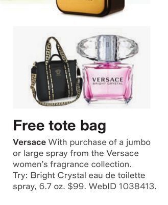 Macy's Versace bright crystal eau de toilette spray, 6.7 oz offer