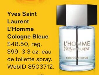 Macy's Yves saint laurent cologne bleue eau de toilette spray, 3.3-oz. offer