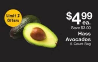 Fairway Store Market Hass avocados offer