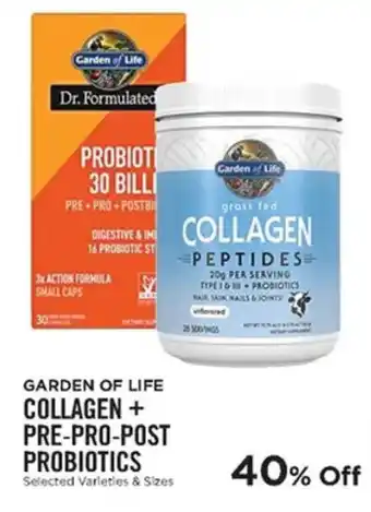 Metropolitan market Garden of Life Collagen + Pre-Pro-Post Probiotics offer