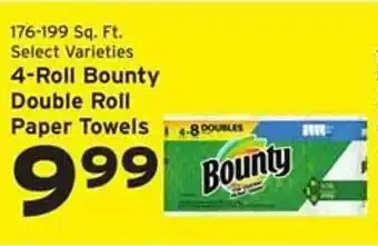 Hannaford 4-roll bounty double roll paper towels offer