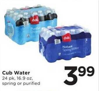 Cub Foods Cub water offer