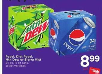 Cub Foods Pepsi, diet pepsi, mtn dew or sierra mist offer