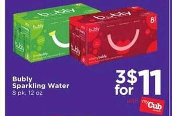 Cub Foods Bubly sparkling water offer