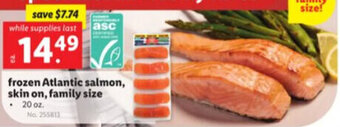 Lidl Frozen Atlantic Salmon Skin on, Family Size 20 oz. offer