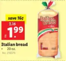 Lidl Italian Bread 20 oz. offer