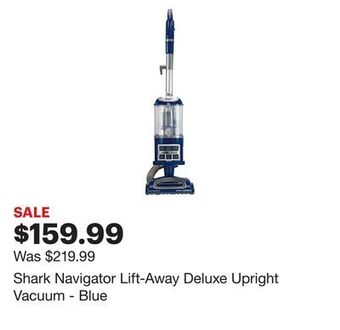 Best Buy Shark navigator lift-away deluxe upright vacuum - blue offer