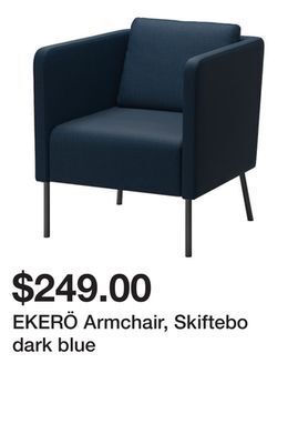 Ikea Ekerö armchair, skiftebo dark blue offer