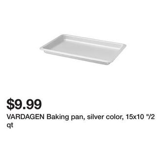 Ikea Vardagen baking pan, silver color, 15x10 "/2 qt offer