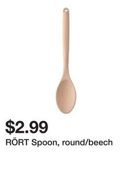 Ikea Rört spoon, round/beech offer
