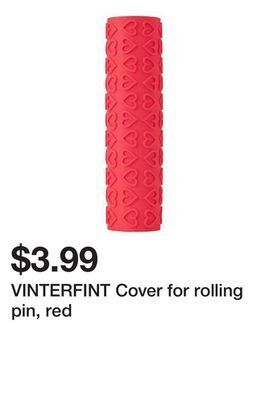 Ikea Vinterfint cover for rolling pin, red offer