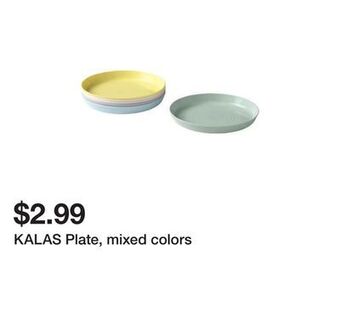 Ikea Kalas plate, mixed colors offer
