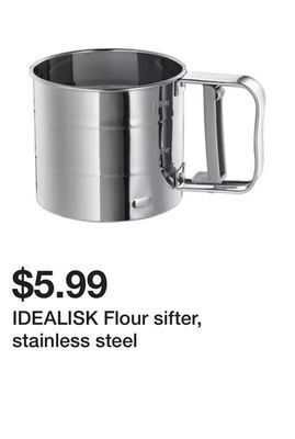 Ikea Idealisk flour sifter, stainless steel offer