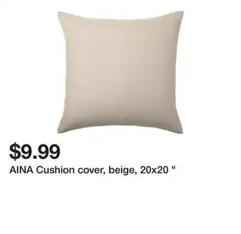 Ikea Aina cushion cover, beige, 20x20 " offer