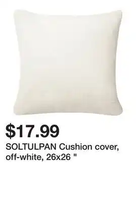 Ikea Soltulpan cushion cover, off-white, 26x26 " offer