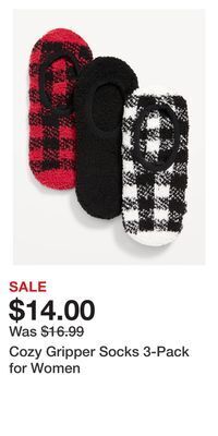Old Navy Cozy gripper socks 3-pack for women offer