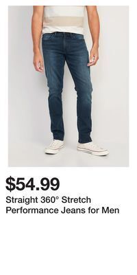 Old Navy Straight 360° stretch performance jeans for men offer
