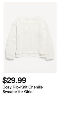 Old Navy Cozy rib-knit chenille sweater for girls offer