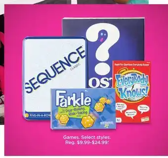 Kohl's Games offer