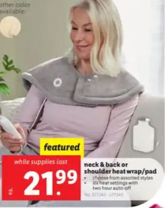 Neck & Back or Shoulder Heat Wrap/Pad