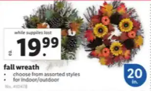 Lidl Fall Wreath offer