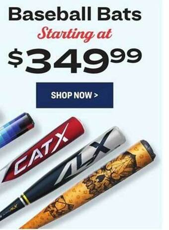 Academy Baseball bats offer