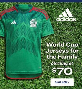 Academy World cup jerseys for the family offer