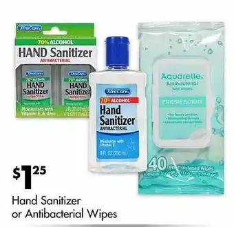 Dollar Tree Hand sanitizer or antibacterial wipes offer