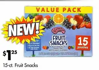 Dollar Tree 15-ct fruit snacks offer