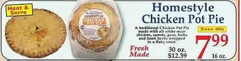 Market Basket Homestyle chicken pot pie offer