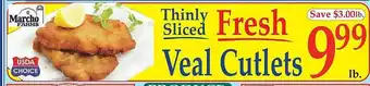 Market Basket Thinly sliced fresh veal cutlets offer