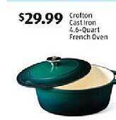 Aldi Crofton cast iron 4.6-quart french oven offer