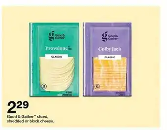 Target Good & gather sliced shredded or black cheese offer