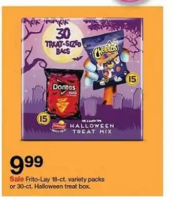 Target Frito-lay 18-ct. variety packs or 30-ct halloween treat box offer