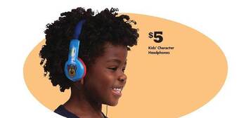 Family Dollar Kids' character headphones offer