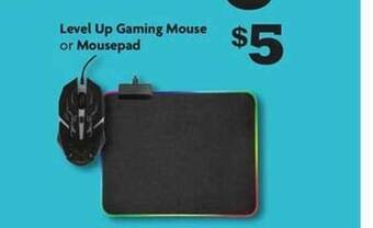 Family Dollar Level up gaming mouse or mousepad offer