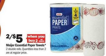 Meijer Meijer essential paper towels offer