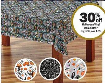 Meijer Halloween vinyl tablecloths offer