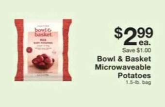 Fairway Store Market Bowl & basket microwaveable potatoes offer
